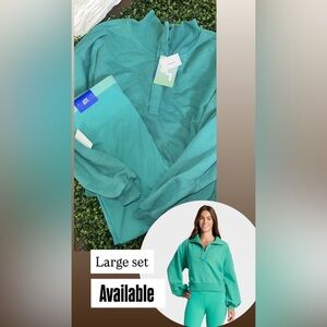 JoyLab Teal Green Pullover & Legging Set